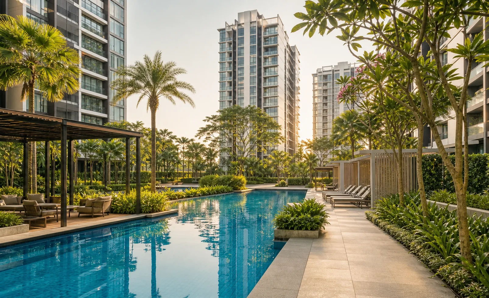 Singapore condominium facilities and residential towers